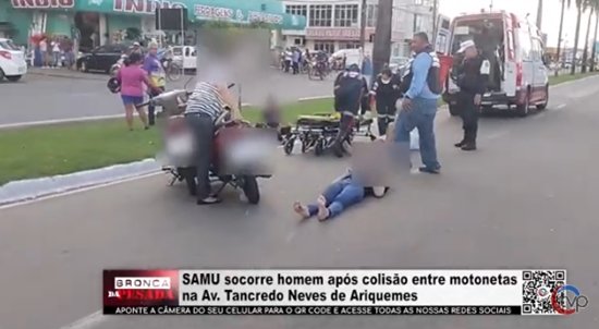 SAMU socorre homem após colisão entre motonetas na Av Tancredo Neves de Ariquemes samu-socorre-homem-apos-colisao-entre-motonetas-na-av-tancredo-neves-de-ariquemes