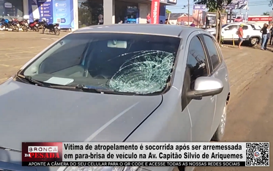 Vítima de atropelamento é socorrida após ser arremessada em para brisa de veículo em Ariquemes vitima-de-atropelamento-e-socorrida-apos-ser-arremessada-em-para-brisa-de-veiculo-em-ariquemes