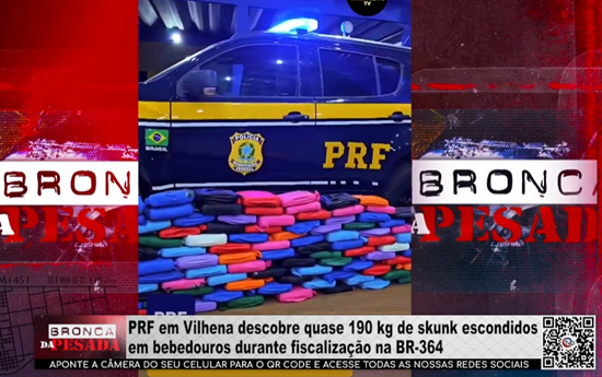 PRF em Vilhena descobre quase 190 kg de skunk escondidos em bebedouros durante fiscalização prf-em-vilhena-descobre-quase-190-kg-de-skunk-escondidos-em-bebedouros-durante-fiscalizacao