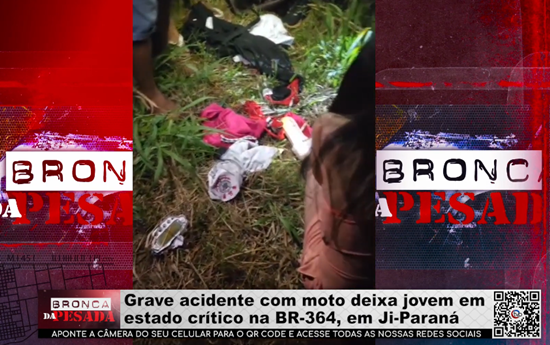 Grave acidente com moto deixa jovem em estado crítico na BR 364, em Ji Paraná grave-acidente-com-moto-deixa-jovem-em-estado-critico-na-br-364,-em-ji-parana