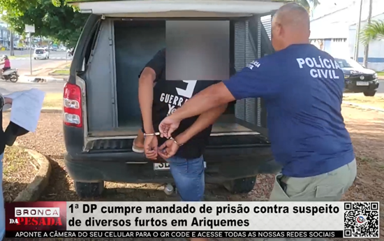 1ª DP cumpre mandado de prisão contra suspeito de diversos furtos em Ariquemes 1a-dp-cumpre-mandado-de-prisao-contra-suspeito-de-diversos-furtos-em-ariquemes