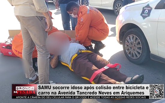 SAMU socorre idoso após colisão entre bicicleta e carro na Avenida Tancredo Neves em Ariquemes samu-socorre-idoso-apos-colisao-entre-bicicleta-e-carro-na-avenida-tancredo-neves-em-ariquemes