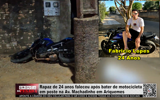 Rapaz de 24 anos faleceu após bater de motocicleta em poste na Av. Machadinho em Ariquemes rapaz-de-24-anos-faleceu-apos-bater-de-motocicleta-em-poste-na-av.-machadinho-em-ariquemes