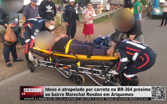 Idoso é atropelado por carreta na BR 364 próximo ao bairro Marechal Rondon em Ariquemes idoso-e-atropelado-por-carreta-na-br-364-proximo-ao-bairro-marechal-rondon-em-ariquemes