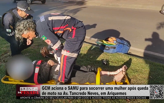 GCM aciona o SAMU para socorrer uma mulher após queda de moto na AV Tancredo Neves em Ariquemes gcm-aciona-o-samu-para-socorrer-uma-mulher-apos-queda-de-moto-na-av-tancredo-neves-em-ariquemes
