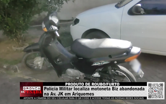 PRODUTO DE ROUBO FURTO – Polícia Militar localiza motoneta Biz abandonada na Av. JK em Ariquemes produto-de-roubo-furto-–-policia-militar-localiza-motoneta-biz-abandonada-na-av.-jk-em-ariquemes