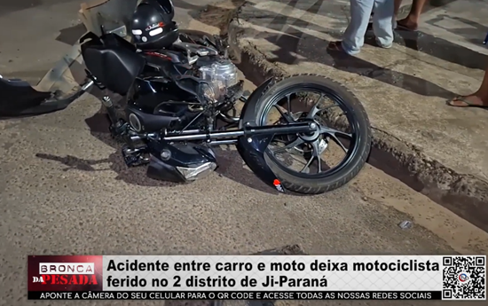 Acidente entre carro e moto deixa motociclista ferido no 2 distrito de Ji–Paraná acidente-entre-carro-e-moto-deixa-motociclista-ferido-no-2-distrito-de-ji–parana