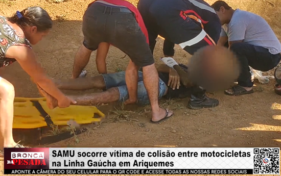 SAMU socorre vítima de colisão entre motocicletas na Linha Gaúcha em Ariquemes samu-socorre-vitima-de-colisao-entre-motocicletas-na-linha-gaucha-em-ariquemes