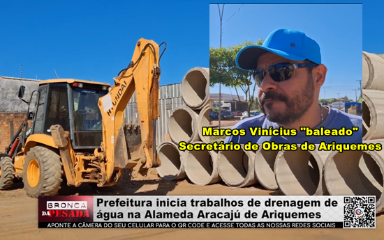 Prefeitura inicia trabalhos de drenagem de água na Alameda Aracajú de Ariquemes prefeitura-inicia-trabalhos-de-drenagem-de-agua-na-alameda-aracaju-de-ariquemes