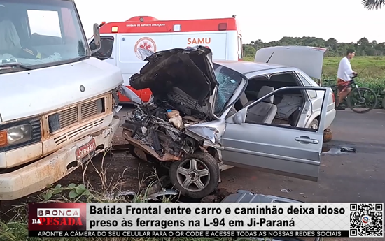 Batida Frontal entre carro e caminhão deixa idoso preso às ferragens na L–94 em Ji–Paraná batida-frontal-entre-carro-e-caminhao-deixa-idoso-preso-as-ferragens-na-l–94-em-ji–parana
