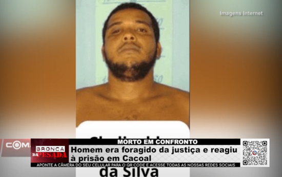 Foragido da Justiça morre em confronto ao reagir à prisão em Cacoal. foragido-da-justica-morre-em-confronto-ao-reagir-a-prisao-em-cacoal.