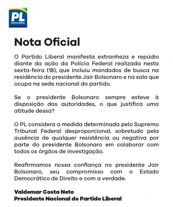 Presidente do PL diz que decisão do STF contra Bolsonaro é desproporcional presidente-do-pl-diz-que-decisao-do-stf-contra-bolsonaro-e-desproporcional