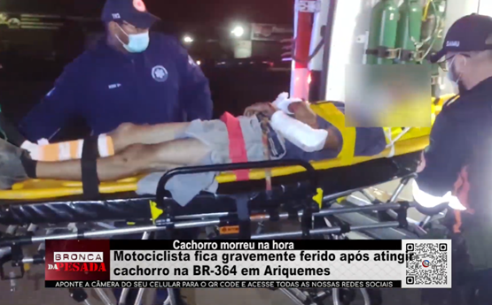 Motociclista fica gravemente ferido após atingir cachorro na BR 364 em Ariquemes motociclista-fica-gravemente-ferido-apos-atingir-cachorro-na-br-364-em-ariquemes
