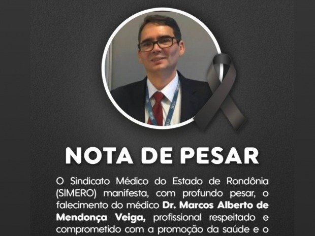 Nota de Pesar pelo falecimento do Dr. Marcos Veiga de Porto Velho. Trabalhou em Ariquemes nota-de-pesar-pelo-falecimento-do-dr-marcos-veiga-de-porto-velho.-trabalhou-em-ariquemes