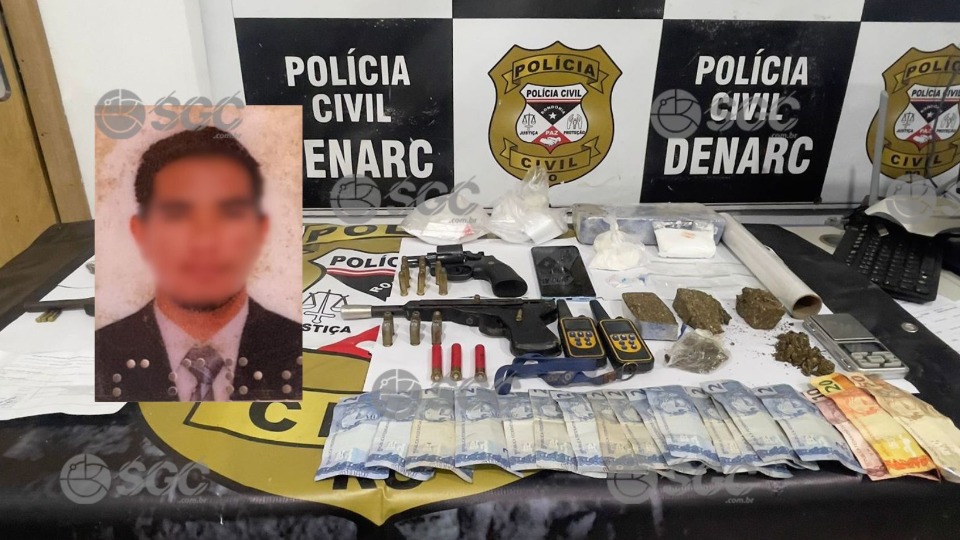 Reincidente por tráfico é preso em flagrante com drogas e armas durante operação do Denarc reincidente-por-trafico-e-preso-em-flagrante-com-drogas-e-armas-durante-operacao-do-denarc
