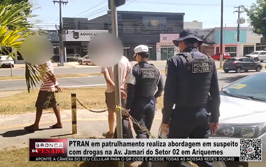 PTRAN em patrulhamento realiza abordagem em suspeito com drogas na Av Jamari do Setor 02 ptran-em-patrulhamento-realiza-abordagem-em-suspeito-com-drogas-na-av-jamari-do-setor-02