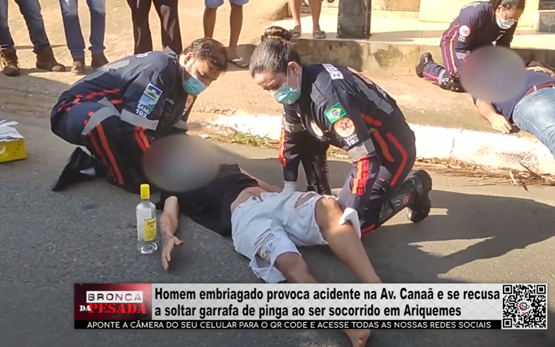 Homem embriagado provoca acidente na Av Canaã homem-embriagado-provoca-acidente-na-av-canaa