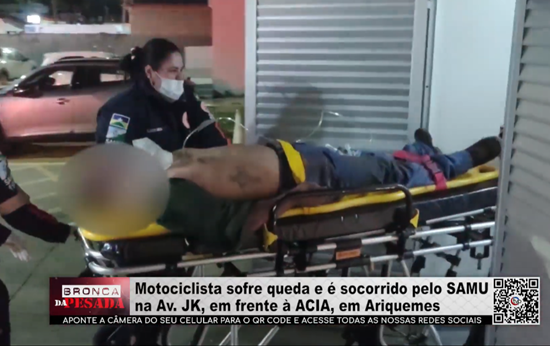 Motociclista sofre queda e é socorrido pelo SAMU na Av JK, em frente à ACIA, em Ariquemes motociclista-sofre-queda-e-e-socorrido-pelo-samu-na-av-jk,-em-frente-a-acia,-em-ariquemes