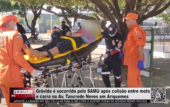 Gravida e socorrida pelo SAMU após colisão entre moto e carro na Av. trancredo neves em Ariquemes gravida-e-socorrida-pelo-samu-apos-colisao-entre-moto-e-carro-na-av.-trancredo-neves-em-ariquemes