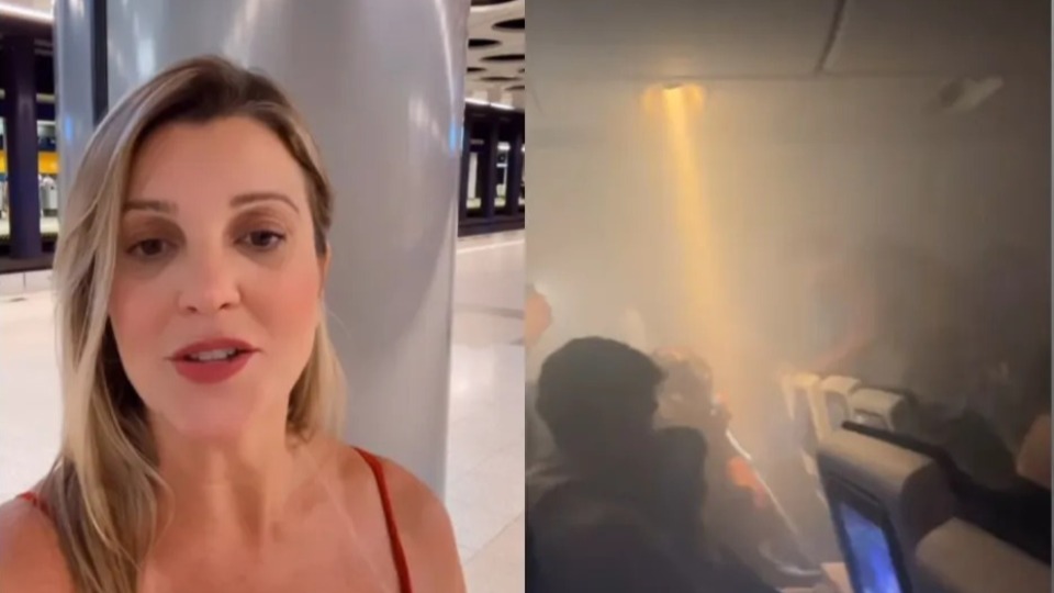 Vídeo: carregador pega fogo em avião e passageira de grava momento video:-carregador-pega-fogo-em-aviao-e-passageira-de-grava-momento