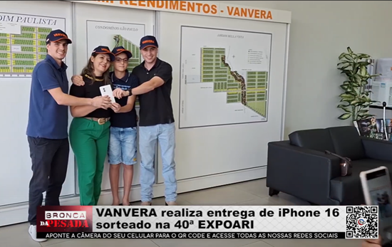 VANVERA realiza entrega de iPhone 16 sorteado durante a 40ª Expoari vanvera-realiza-entrega-de-iphone-16-sorteado-durante-a-40a-expoari