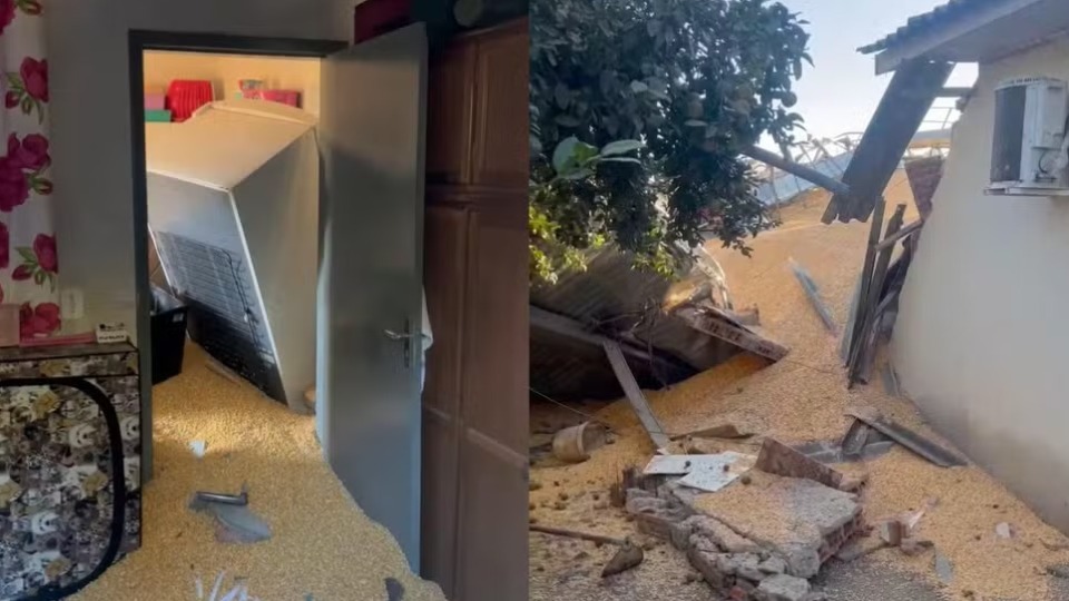 Vídeo: Queda de silo em fazenda de Vilhena causa destruição e mortes de animais video:-queda-de-silo-em-fazenda-de-vilhena-causa-destruicao-e-mortes-de-animais