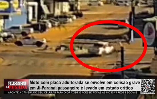 Moto com placa adulterada se envolve em colisão grave em Ji–Paraná moto-com-placa-adulterada-se-envolve-em-colisao-grave-em-ji–parana