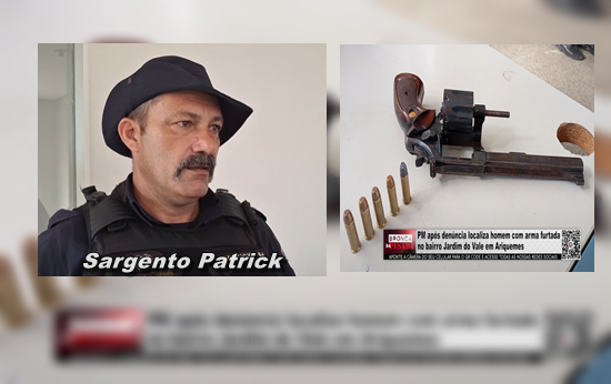 PM localiza homem com arma furtada após denúncia no bairro Jardim do Vale, em Ariquemes. pm-localiza-homem-com-arma-furtada-apos-denuncia-no-bairro-jardim-do-vale,-em-ariquemes.