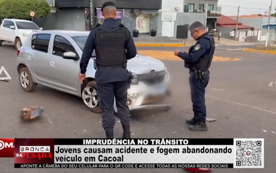 Imprudência no trânsito: jovens causam acidente e fogem, abandonando veículo em Cacoal imprudencia-no-transito:-jovens-causam-acidente-e-fogem,-abandonando-veiculo-em-cacoal