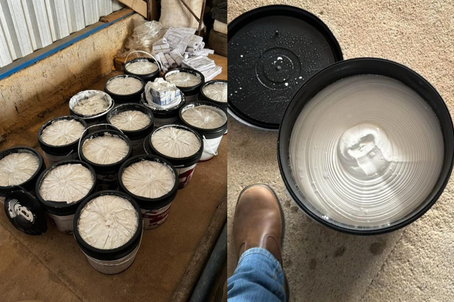 PF apreende baldes com cloridrato de cocaína em Ariquemes, RO pf-apreende-baldes-com-cloridrato-de-cocaina-em-ariquemes,-ro