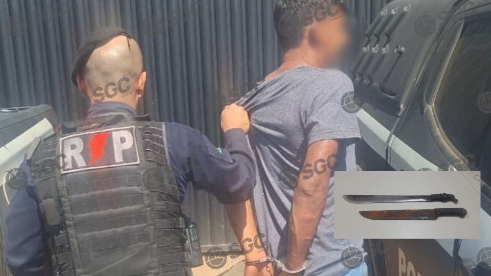 Vídeo: Homem é preso após ameaçar companheira com facões em Porto Velho video:-homem-e-preso-apos-ameacar-companheira-com-facoes-em-porto-velho