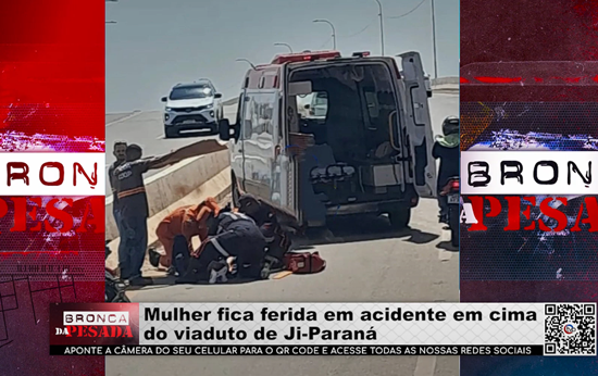 Mulher fica ferida em acidente em cima do viaduto de Ji Paraná mulher-fica-ferida-em-acidente-em-cima-do-viaduto-de-ji-parana