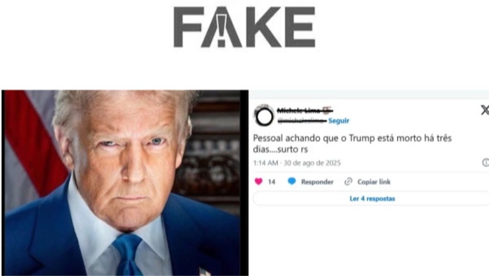 É #FAKE que Donald Trump morreu; presidente americano é visto a caminho de campo de golfe e-#fake-que-donald-trump-morreu;-presidente-americano-e-visto-a-caminho-de-campo-de-golfe