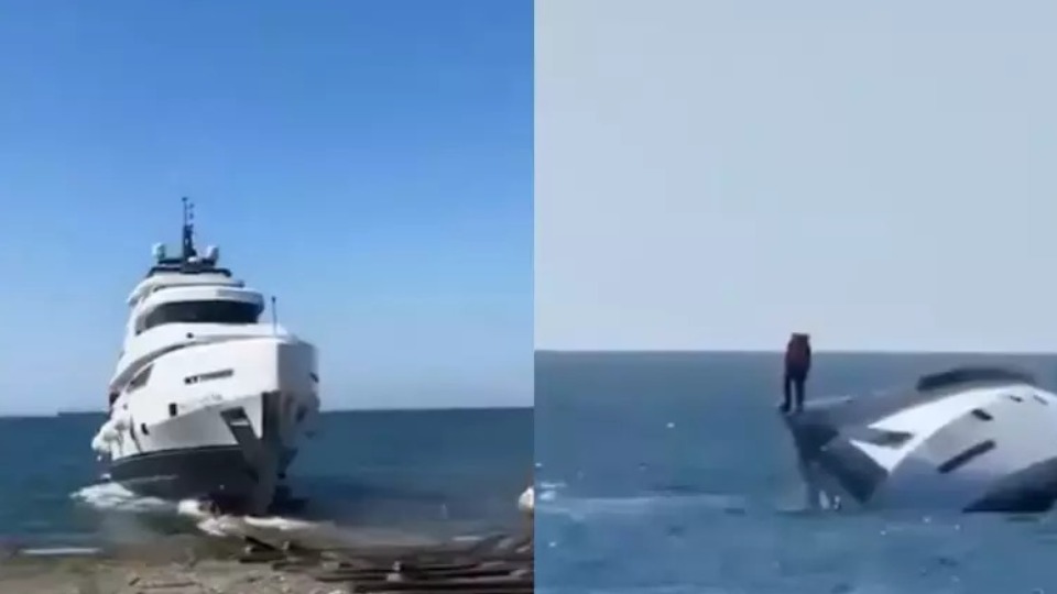 VÍDEO: Iate de luxo de R$ 5,1 milhões naufraga logo após ser lançado ao mar video:-iate-de-luxo-de-r$-5,1-milhoes-naufraga-logo-apos-ser-lancado-ao-mar