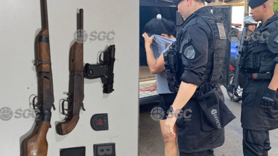 Mulher é presa com três armas de fogo em operação da PM no residencial Morar Melhor mulher-e-presa-com-tres-armas-de-fogo-em-operacao-da-pm-no-residencial-morar-melhor