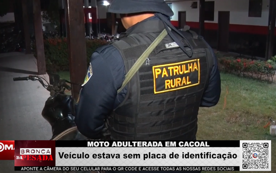 MOTO ADULTERADA EM CACOAL – Veículo estava sem placa de identificação moto-adulterada-em-cacoal-–-veiculo-estava-sem-placa-de-identificacao