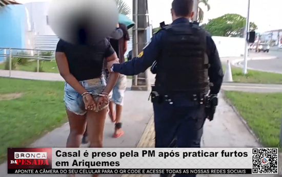Casal é preso pela PM após praticar furtos em Ariquemes casal-e-preso-pela-pm-apos-praticar-furtos-em-ariquemes