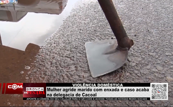 Violência doméstica: mulher agride marido com enxada e caso vai parar na delegacia de Cacoal violencia-domestica:-mulher-agride-marido-com-enxada-e-caso-vai-parar-na-delegacia-de-cacoal