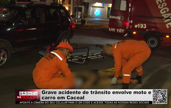 Grave acidente de trânsito envolve moto e carro em Cacoal grave-acidente-de-transito-envolve-moto-e-carro-em-cacoal