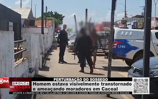 Perturbação do sossego: homem estava visivelmente transtornado e ameaçando moradores perturbacao-do-sossego:-homem-estava-visivelmente-transtornado-e-ameacando-moradores