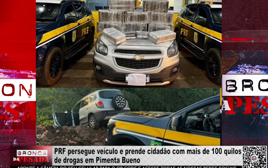 PRF persegue veículo e prende homem com mais de 100 quilos de drogas em Pimenta Bueno prf-persegue-veiculo-e-prende-homem-com-mais-de-100-quilos-de-drogas-em-pimenta-bueno