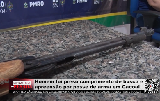 Homem é preso em Cacoal durante cumprimento de mandado de busca e apreensão por posse de arma homem-e-preso-em-cacoal-durante-cumprimento-de-mandado-de-busca-e-apreensao-por-posse-de-arma