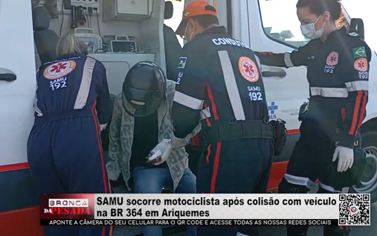 SAMU socorre motociclista após colisão com carro na BR–364 em Ariquemes samu-socorre-motociclista-apos-colisao-com-carro-na-br–364-em-ariquemes