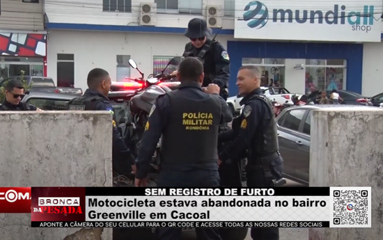 Sem registro de furto: motocicleta é encontrada abandonada no bairro Greenville em Cacoal sem-registro-de-furto:-motocicleta-e-encontrada-abandonada-no-bairro-greenville-em-cacoal