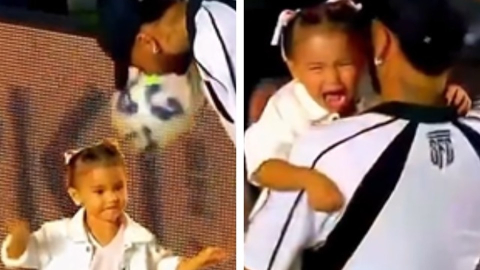 VÍDEO: filha de Neymar Jr., leva bolada na cabeça durante clássico do Santos video:-filha-de-neymar-jr.,-leva-bolada-na-cabeca-durante-classico-do-santos