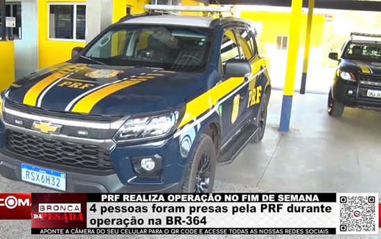 PRF realiza operação no fim de semana; 4 pessoas são presas durante ação na BR–364 prf-realiza-operacao-no-fim-de-semana;-4-pessoas-sao-presas-durante-acao-na-br–364