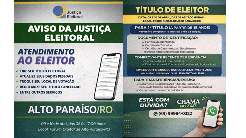 Atenção, moradores de Alto Paraíso/RO!