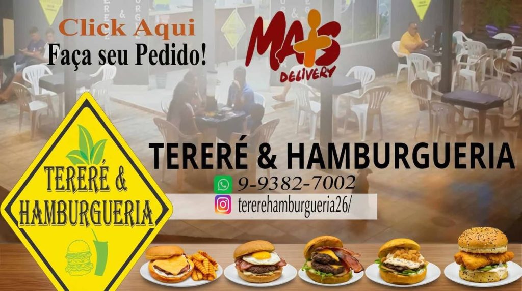TERERÉ AMBURGUERIA : BATEU AQUELA FOME DE RESPEITO e você não quer — ou não pode — preparar a refeição? Ou o calor apertou e bateu aquela vontade de tomar um tereré trincando de gelado? Então a solução tem nome: Tereré & Hamburgueria!